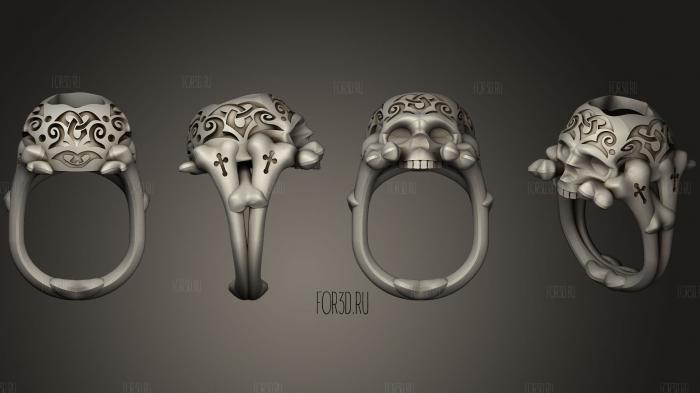 Skull Ring (2) 3d stl модель для ЧПУ